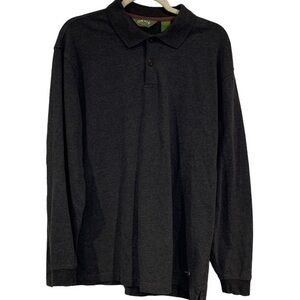 Orvis Men Polo Long Sleeve Charcoal Gray Size Large‎